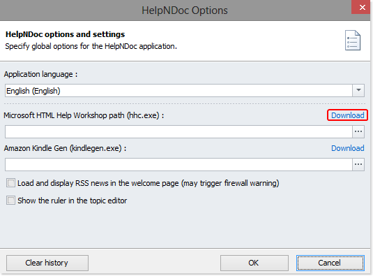html help executable folder